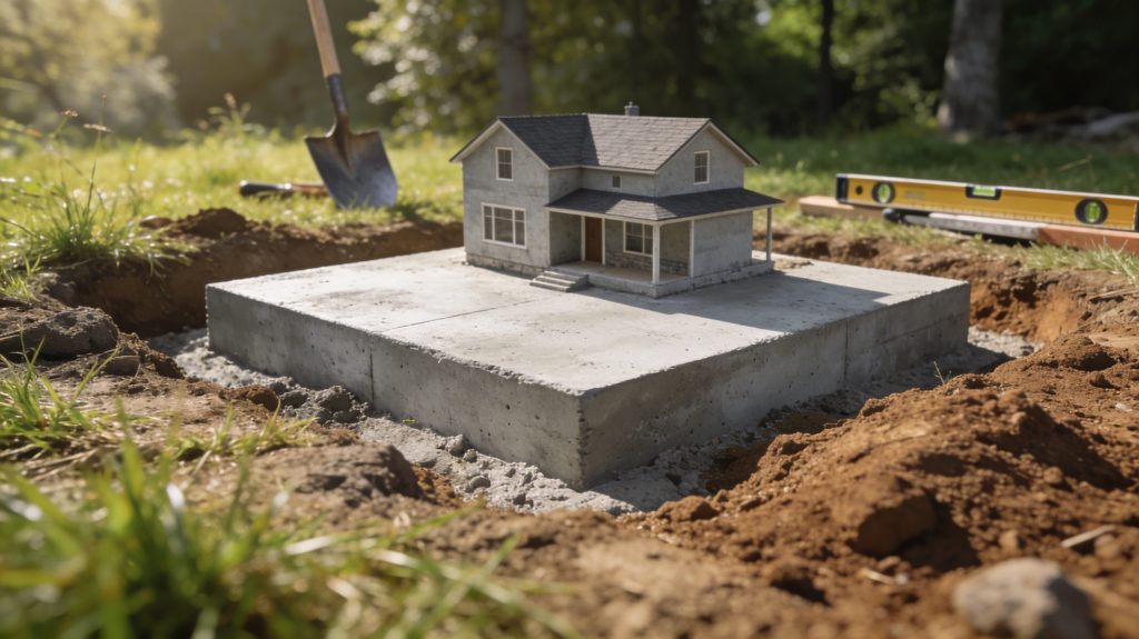 Concrete slab foundation