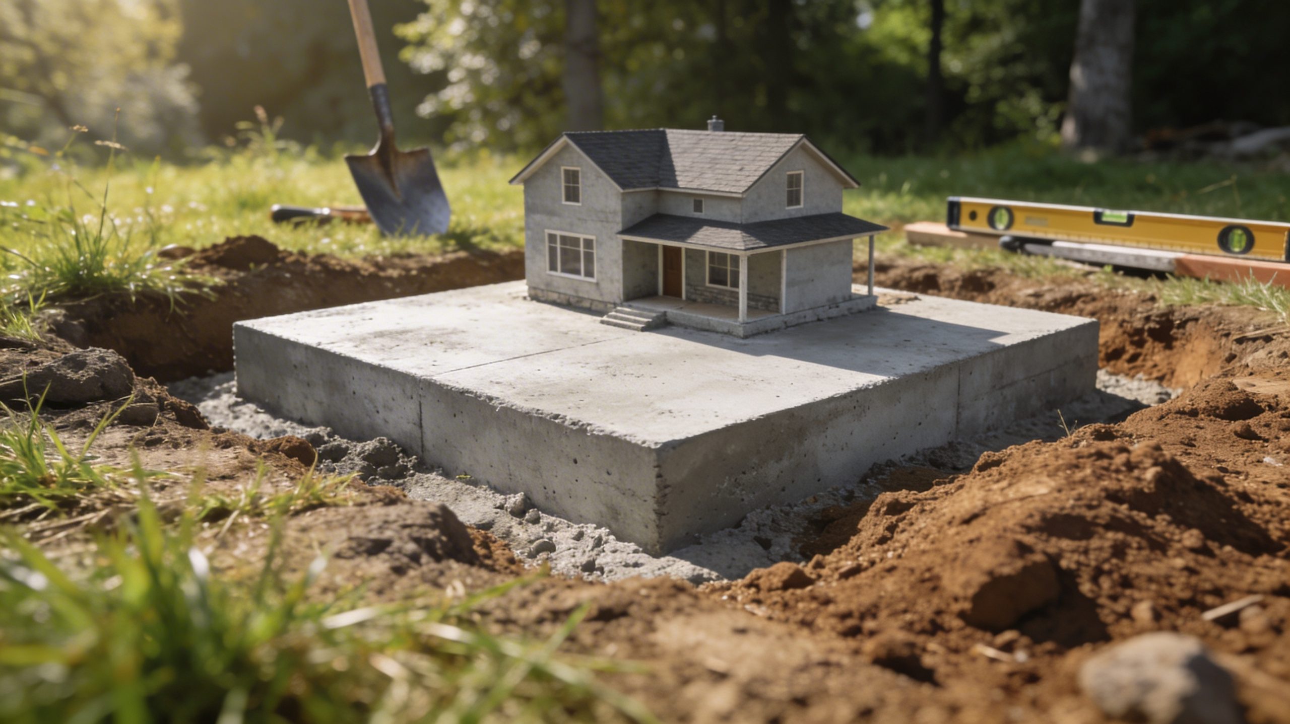Concrete slab foundation