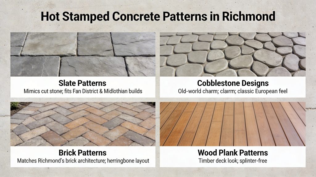 Hot Stamped Concrete Patterns in Richmond